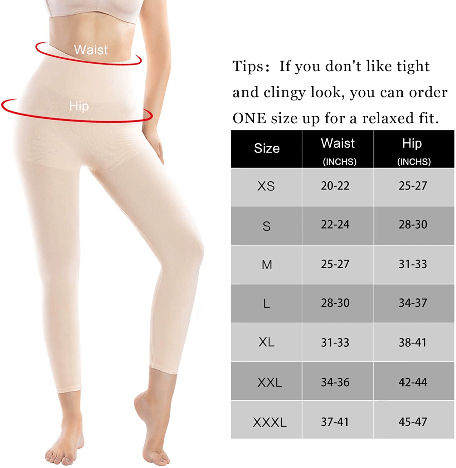 '+MD Women'S High Waist Target Firm Control Shapewear Compression Slimming Leggings