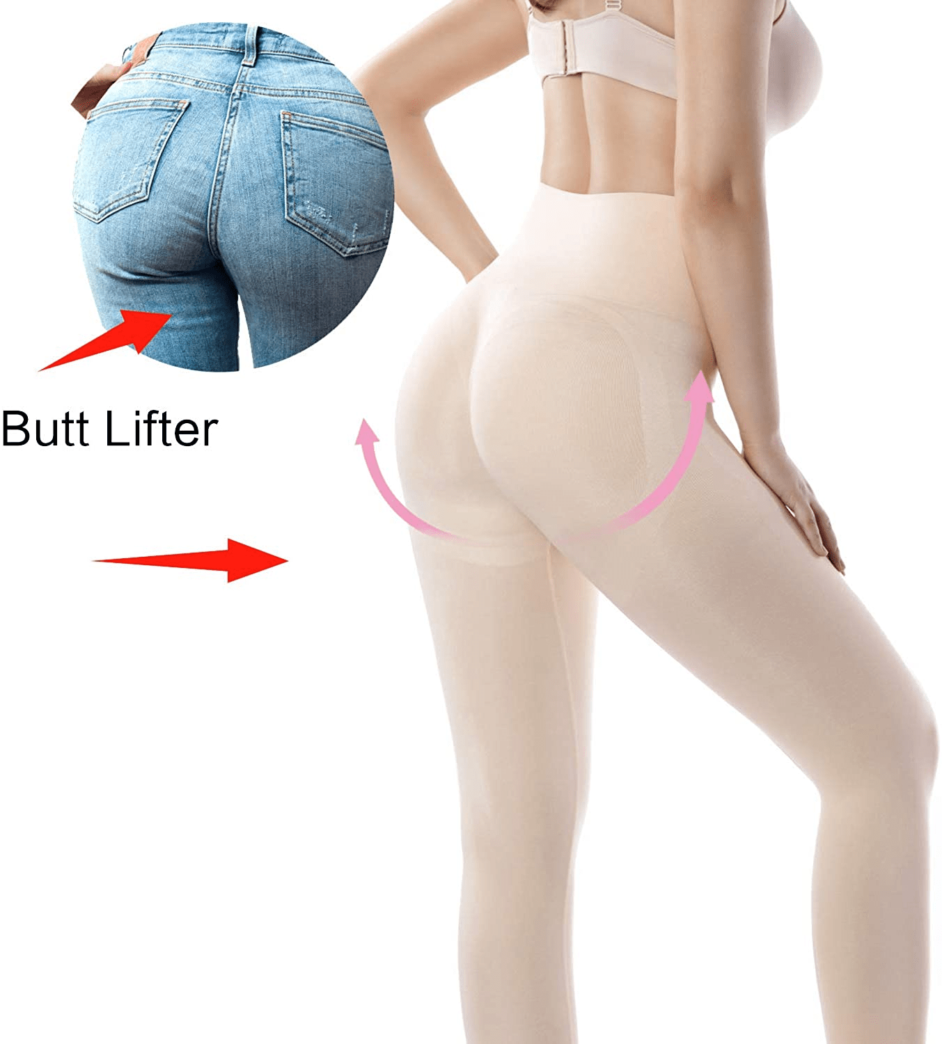 '+MD Women'S High Waist Target Firm Control Shapewear Compression Slimming Leggings