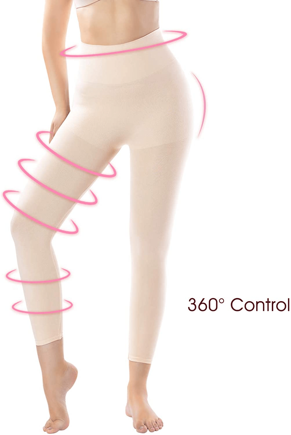 '+MD Women'S High Waist Target Firm Control Shapewear Compression Slimming Leggings