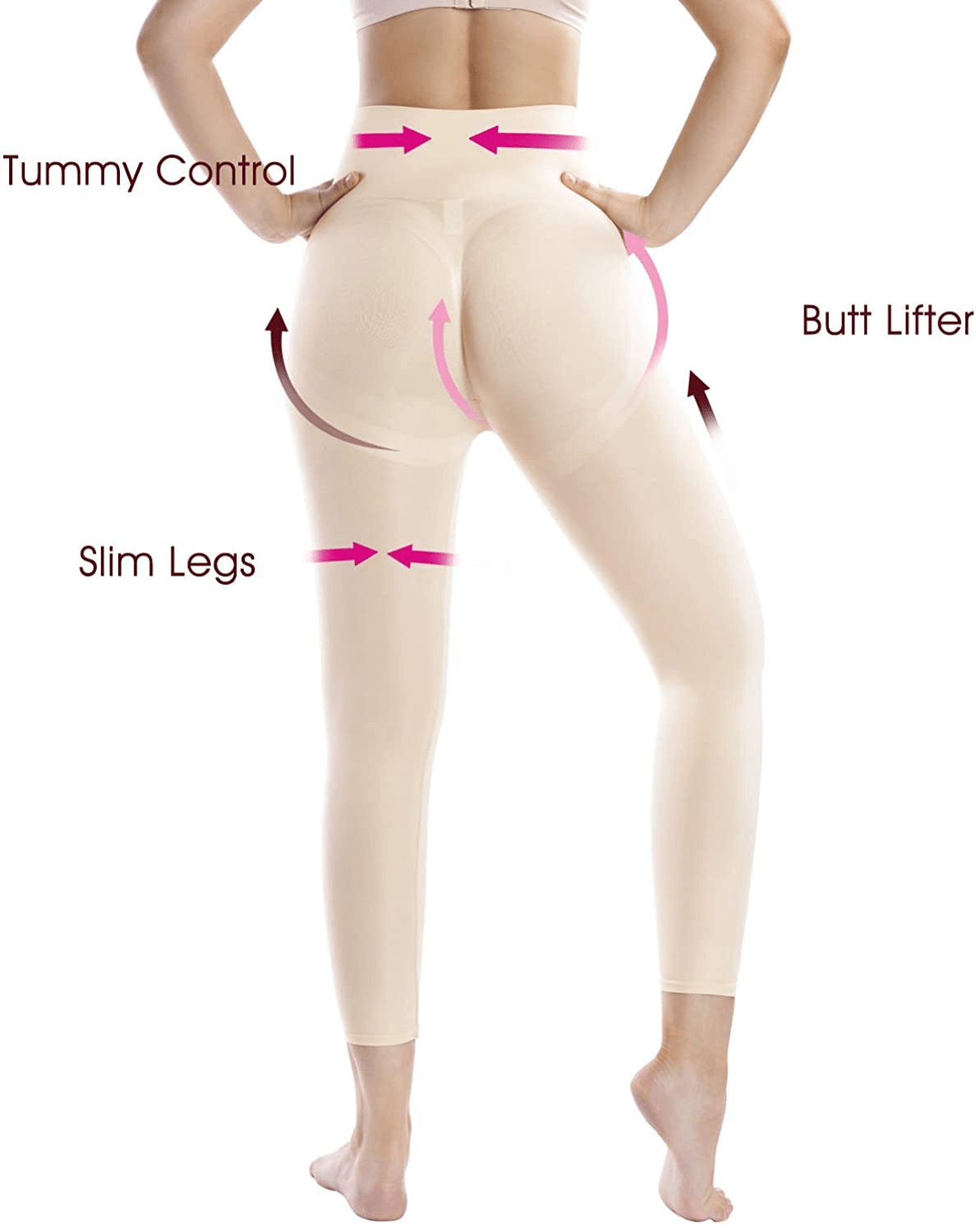 '+MD Women'S High Waist Target Firm Control Shapewear Compression Slimming Leggings