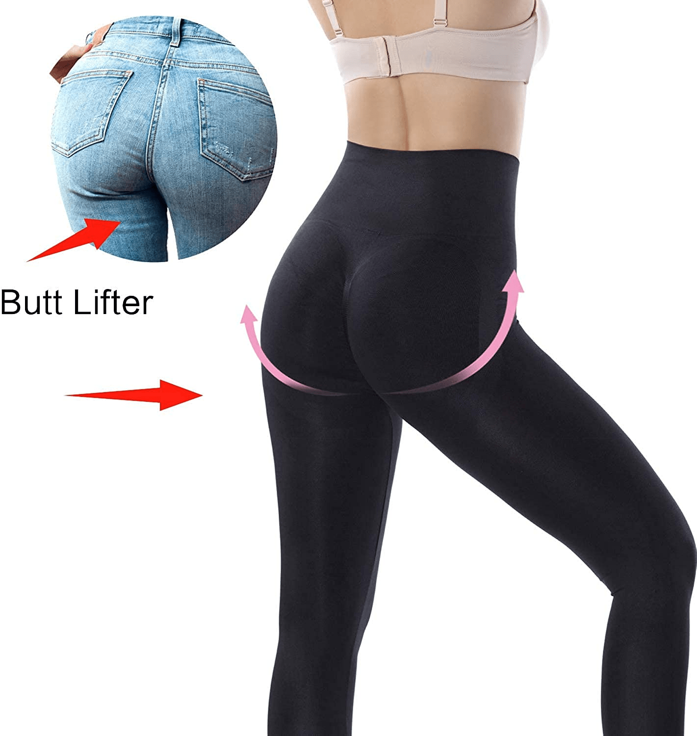 '+MD Women'S High Waist Target Firm Control Shapewear Compression Slimming Leggings