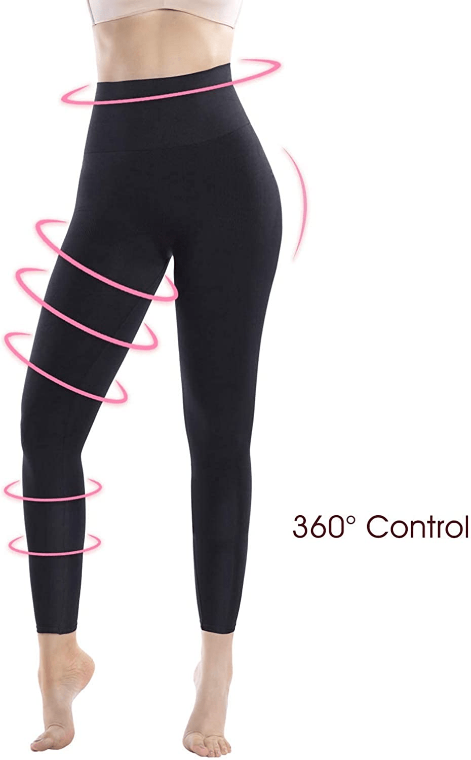 '+MD Women'S High Waist Target Firm Control Shapewear Compression Slimming Leggings