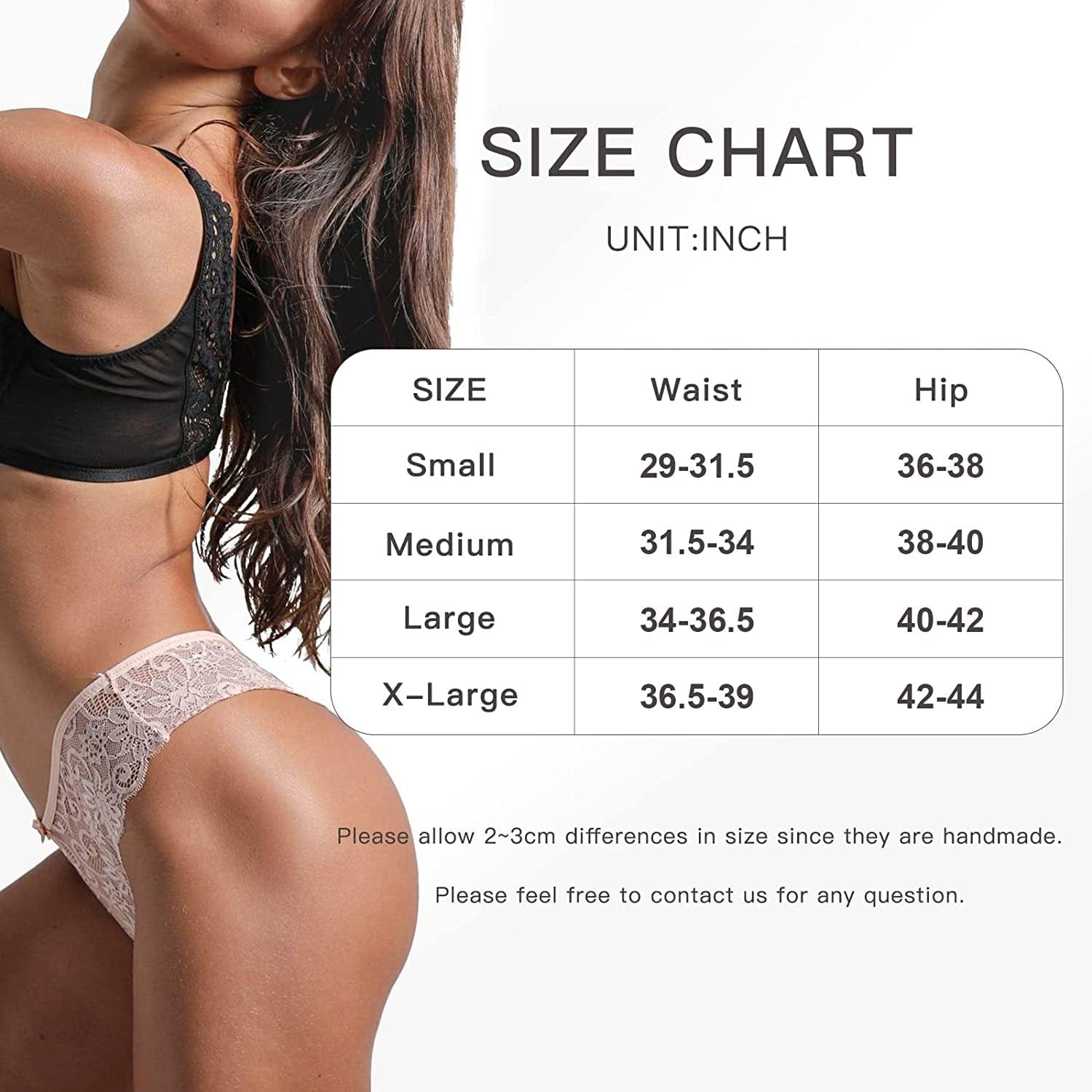 MEIYATING Women'S Low Waist Lace Thongs for Women Underwear V Back Panties 5 Pack