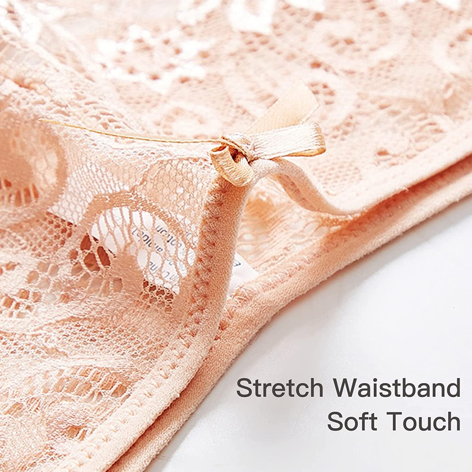 MEIYATING Women'S Low Waist Lace Thongs for Women Underwear V Back Panties 5 Pack