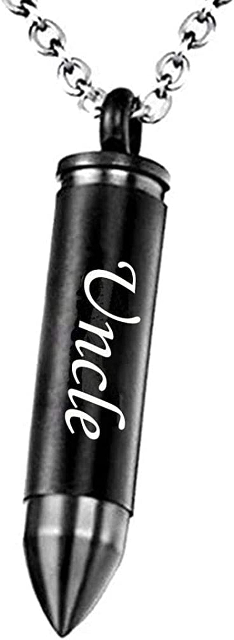 MEMORIALU Celtic Cross Bullet Urn Necklaces for Ashes Cremation Jewelry Keepsake Memorial Pendant Uncle