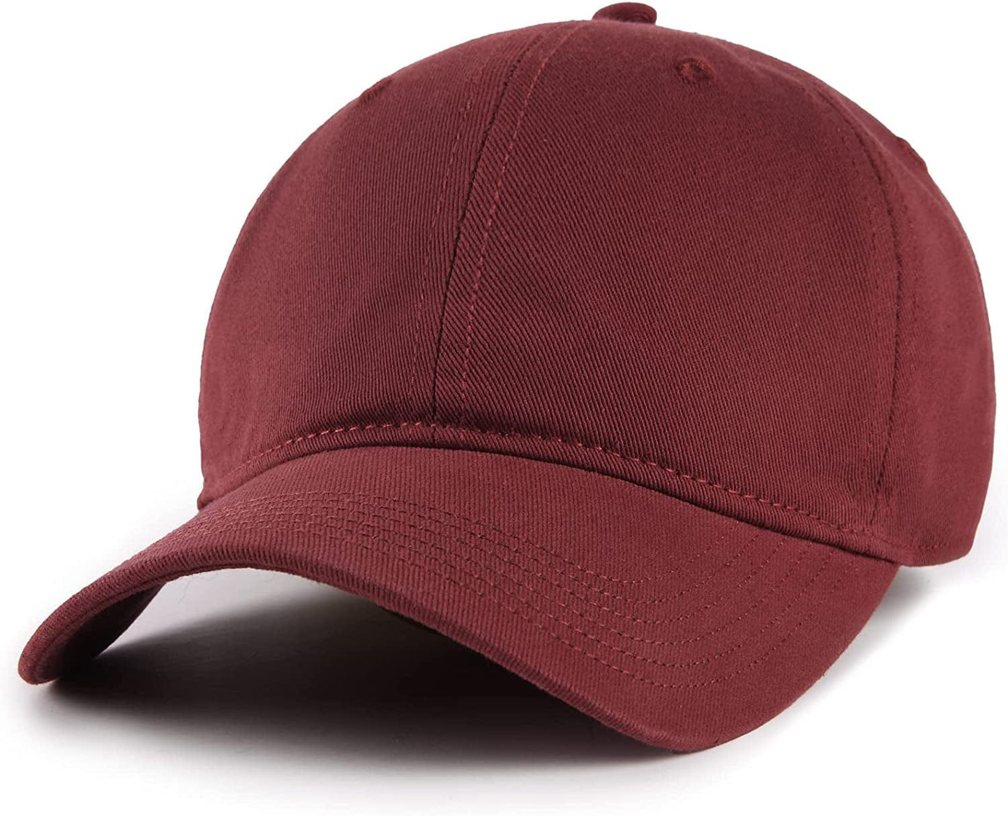 Men and Women Vintage Washed Distressed Cotton Baseball Cap Plain Blank Adjustable Classic Baseball Hat Cap Apparel & Accessories > Clothing Accessories > Hats KYLIE MAX Dark Red Medium