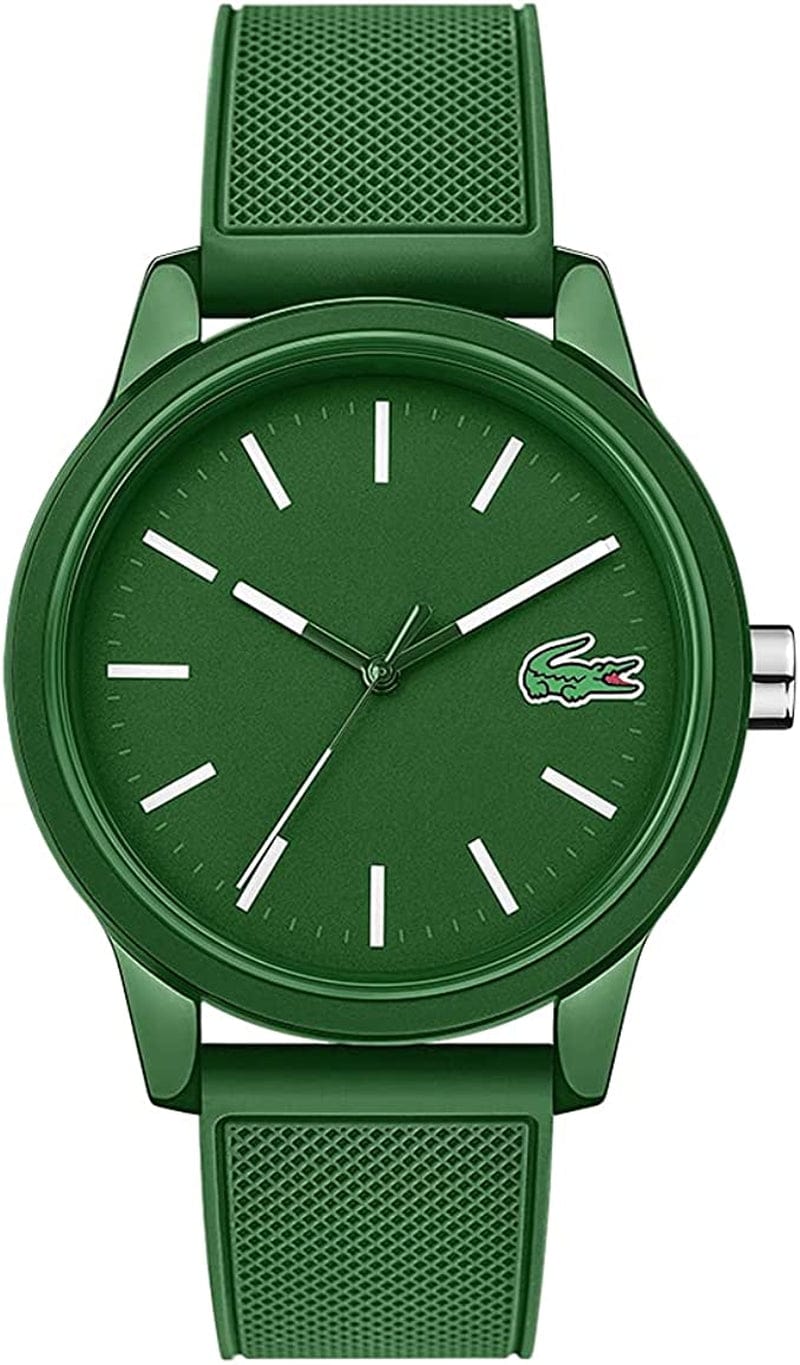 Men'S 12.Quartz TR90 and Rubber Strap Casual Watch Green