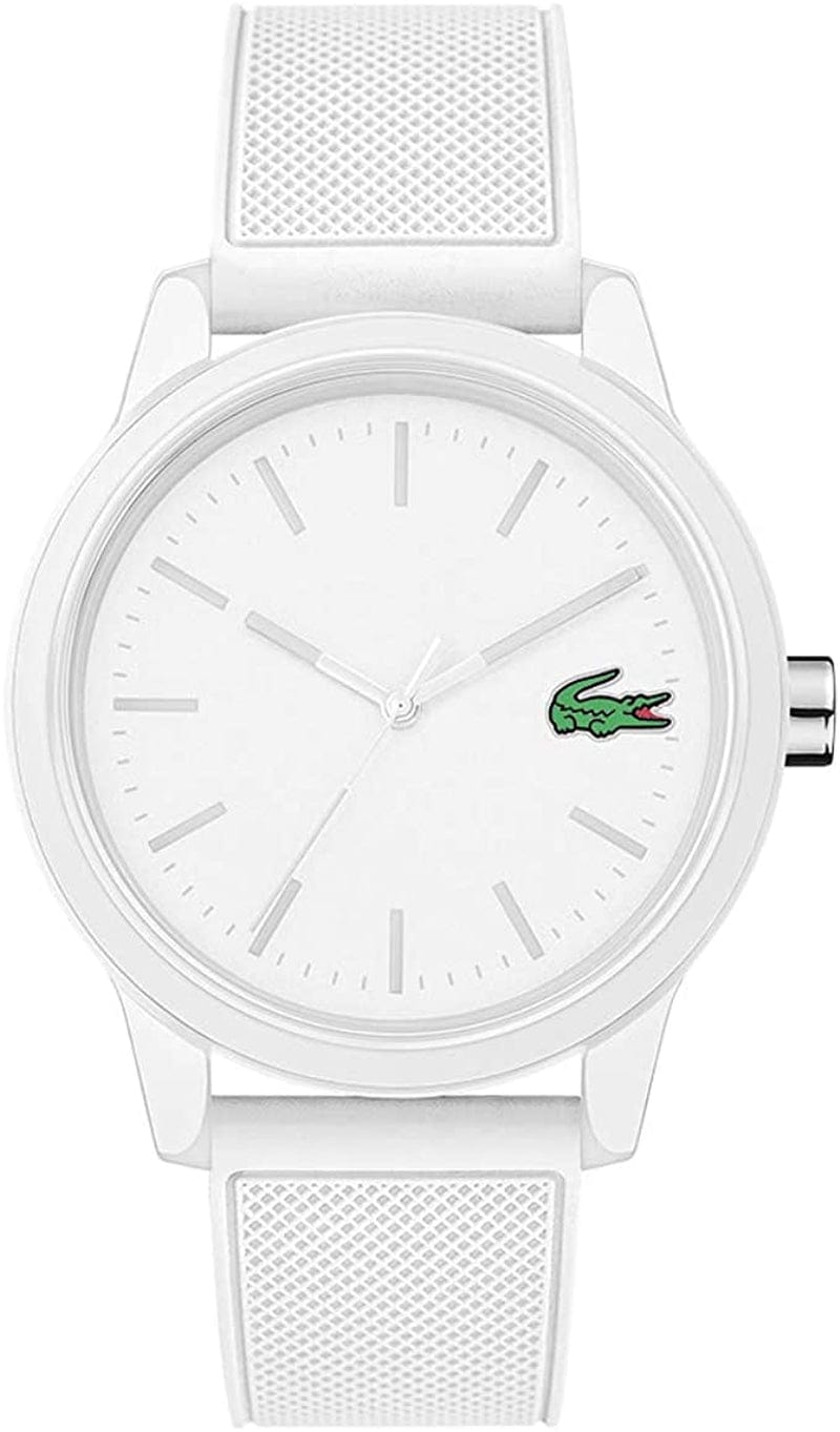 Men'S 12.Quartz TR90 and Rubber Strap Casual Watch White