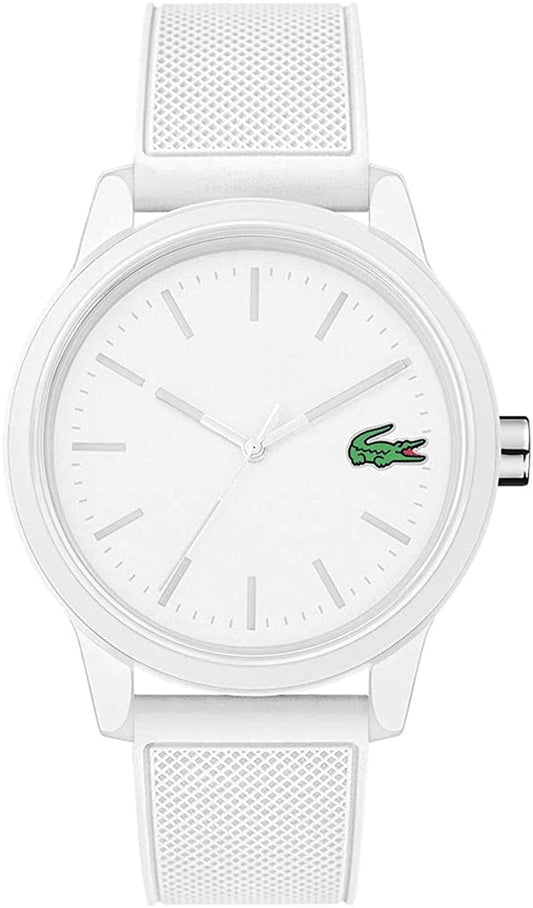 Men'S 12.Quartz TR90 and Rubber Strap Casual Watch White