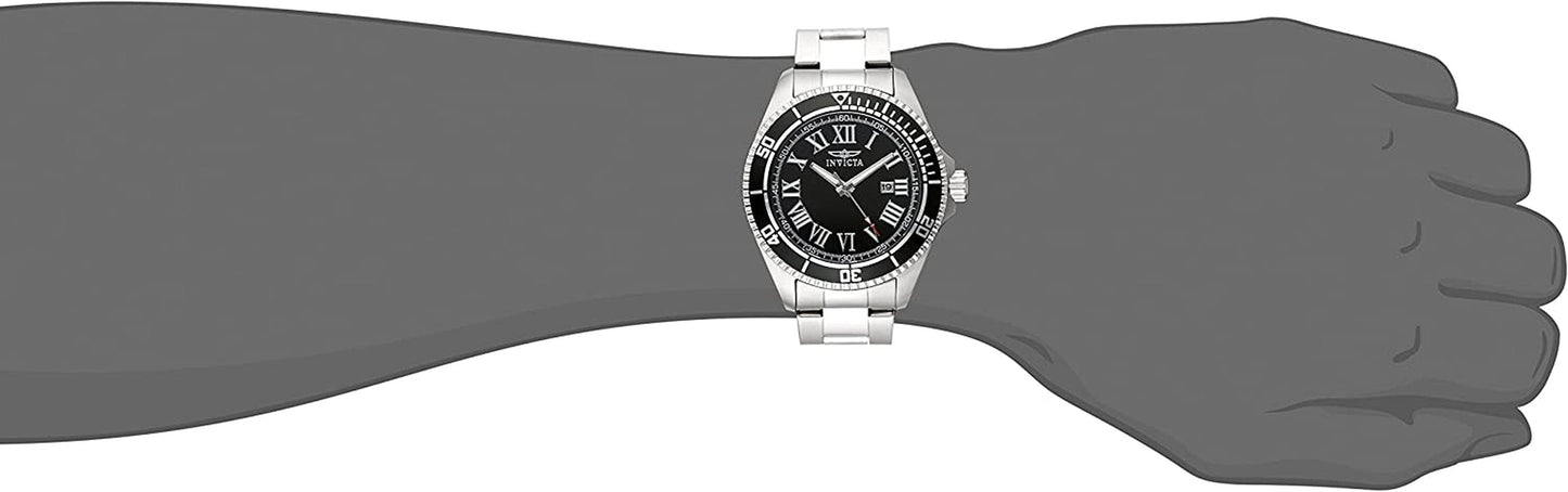 Men'S 14998 Pro Diver Black Dial Stainless Steel Watch