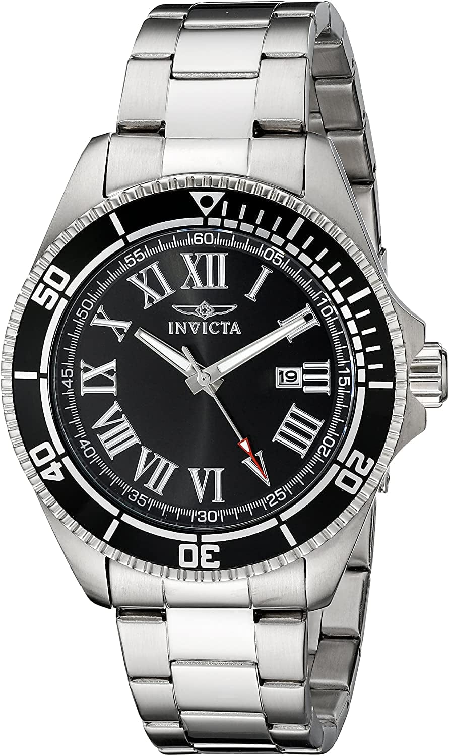 Men'S 14998 Pro Diver Black Dial Stainless Steel Watch