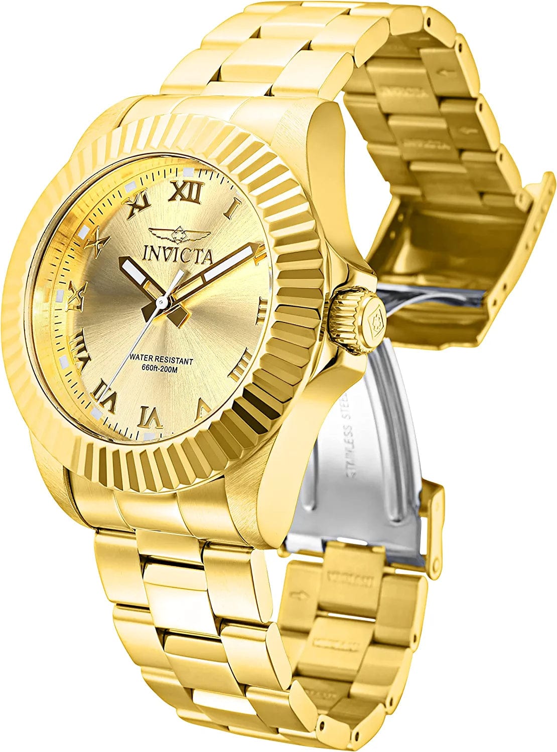 Men'S 16739 Pro Diver Analog Display Swiss Quartz Gold Watch