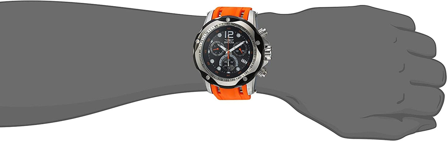 Men'S 20072 Speedway Analog Display Swiss Quartz Orange Watch