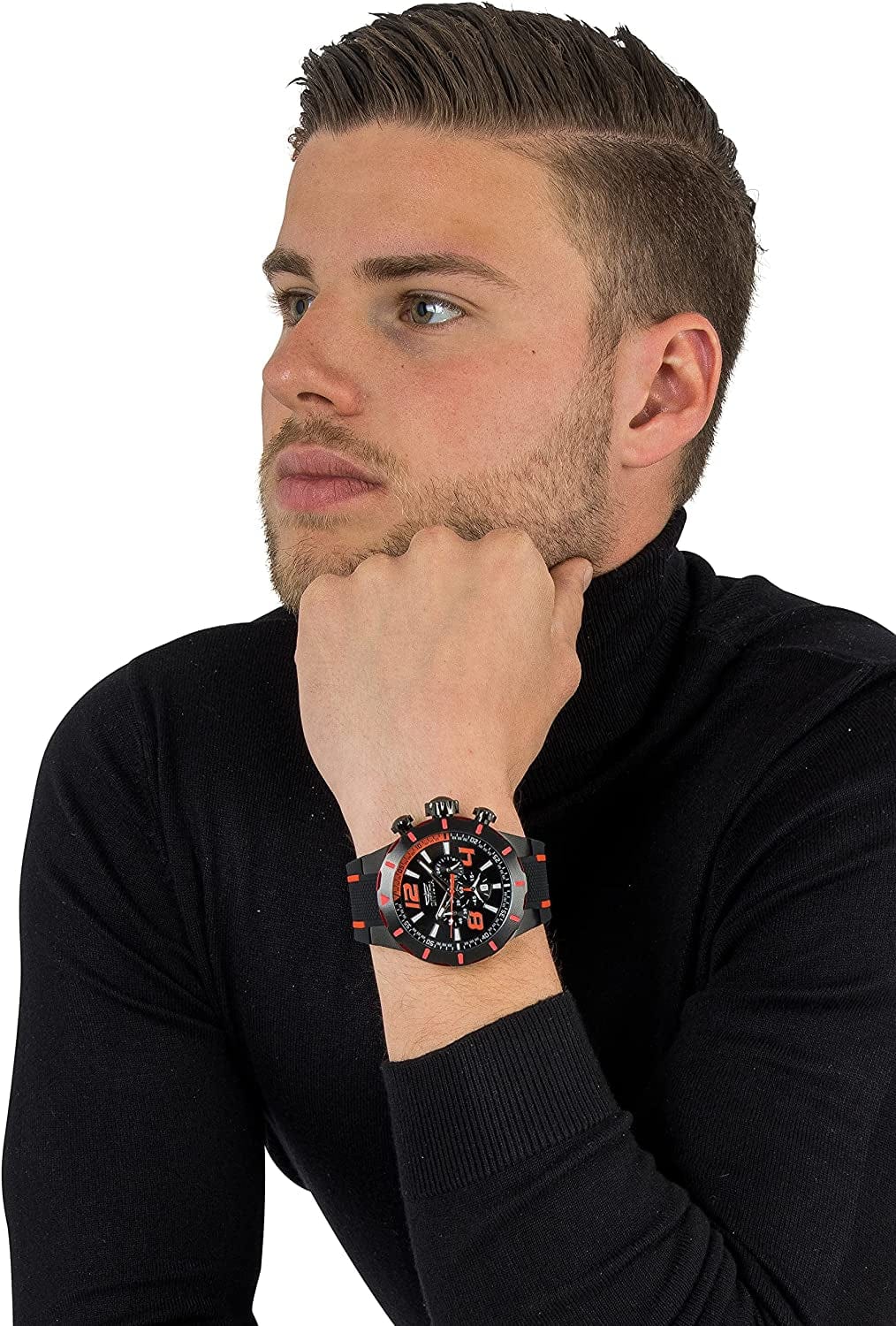 Men'S 20109 S1 Rally Analog Display Japanese Quartz Black Watch