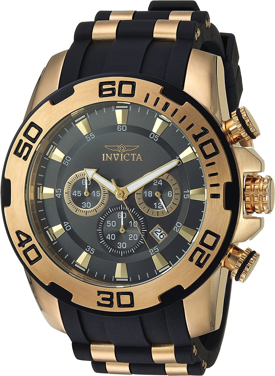 Men'S 22340 22341 22343 22344 22346 Pro Diver Analog Display Quartz Black Watch Gold