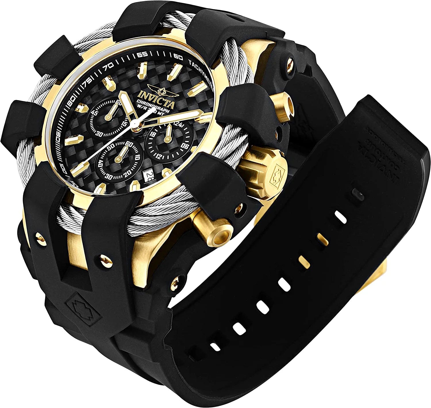 Men'S 23860 Bolt Analog Display Quartz Black Watch