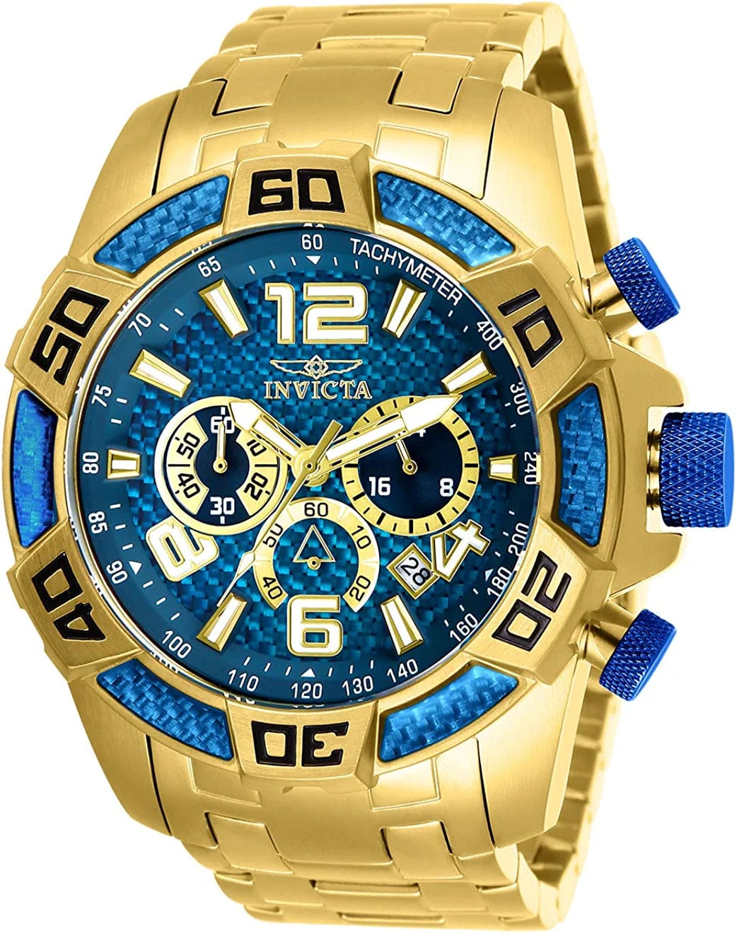 Men'S 25852 Pro Diver Analog Display Quartz Gold Watch