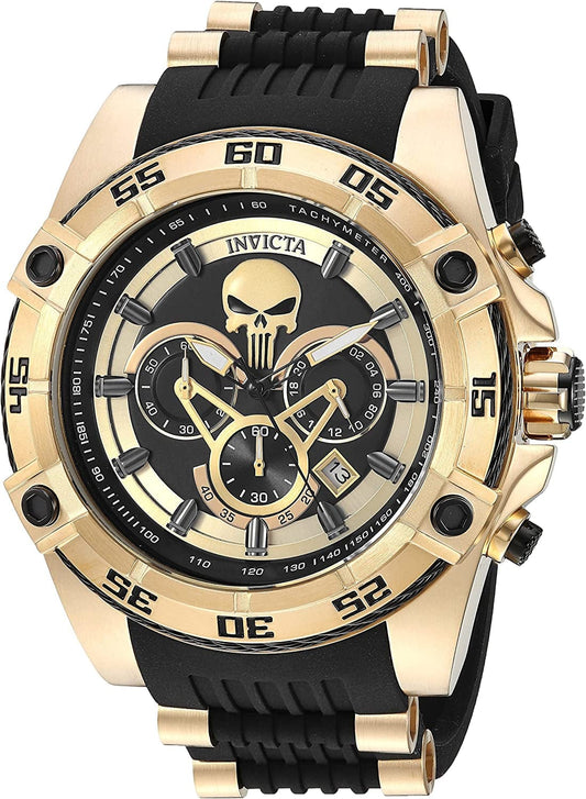 Men'S 26860 Marvel Analog Display Quartz Black Watch