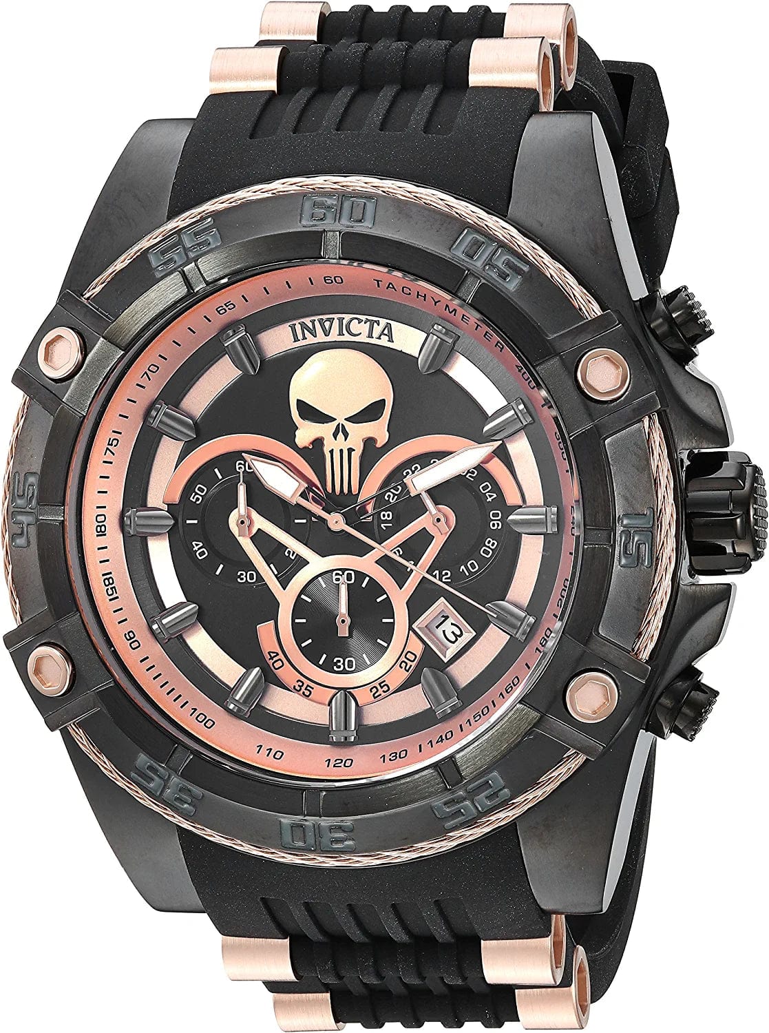 Men'S 26861 Marvel Analog Display Quartz Black Watch