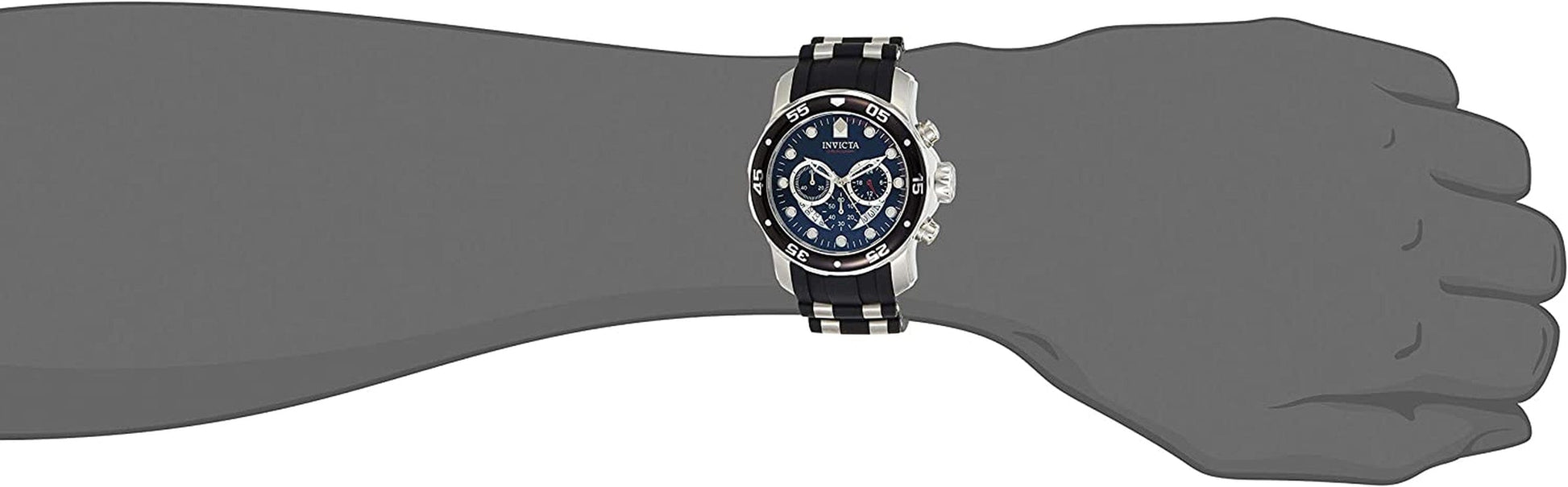 Men'S 6977 Pro Diver Collection Stainless Steel Watch, Blue Dial Black Polyurethane Watch
