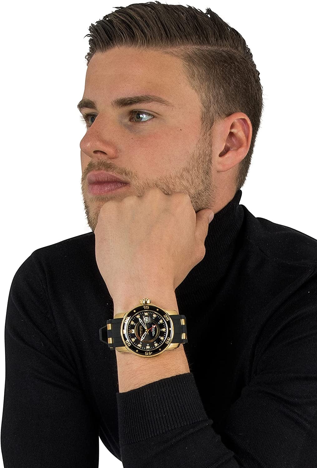 Men'S 6991 Pro Diver Collection GMT Black Dial Black Polyurethane Watch