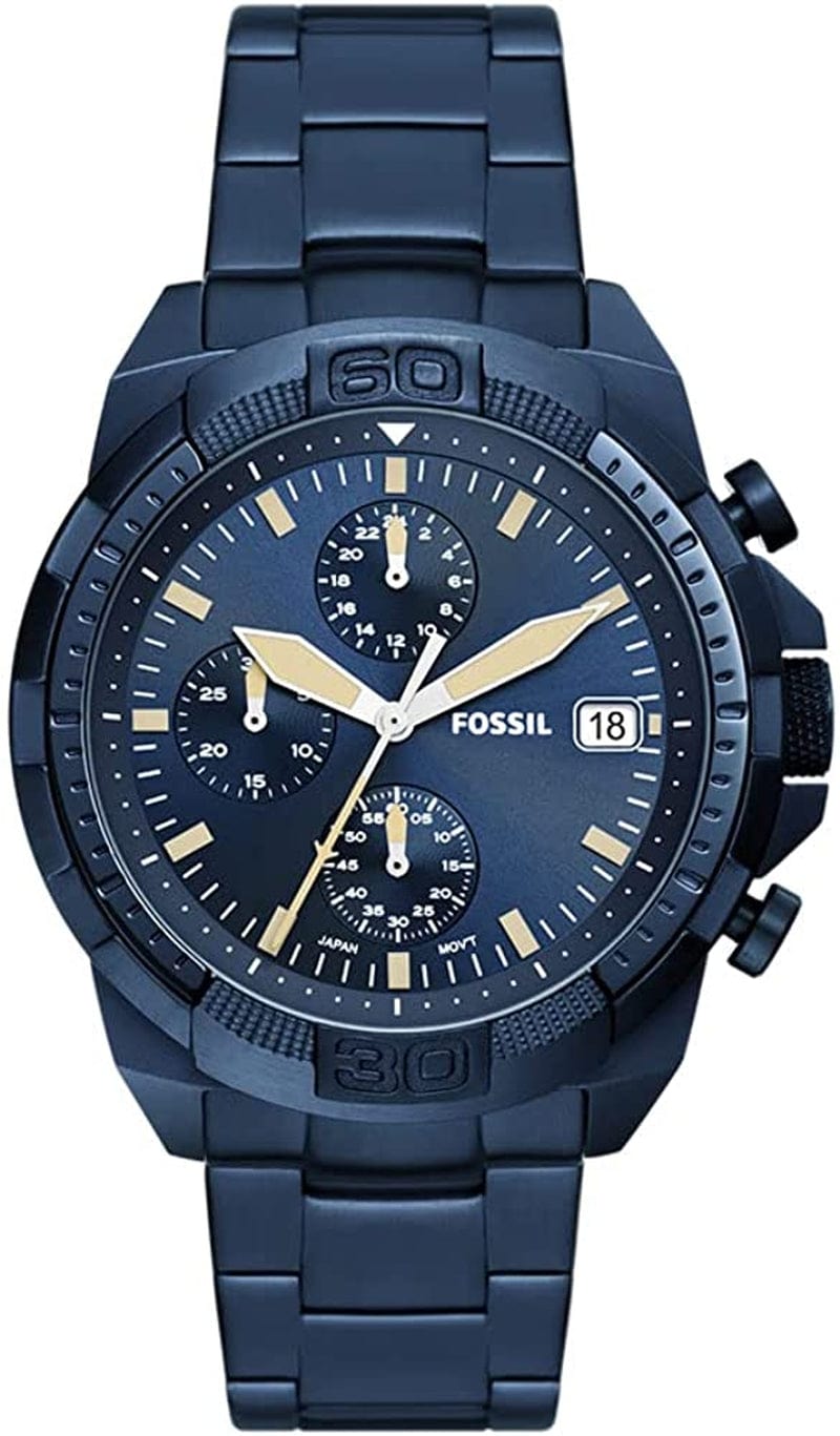 Men'S Bronson Stainless Steel Quartz Dress Chronograph Watch Blue