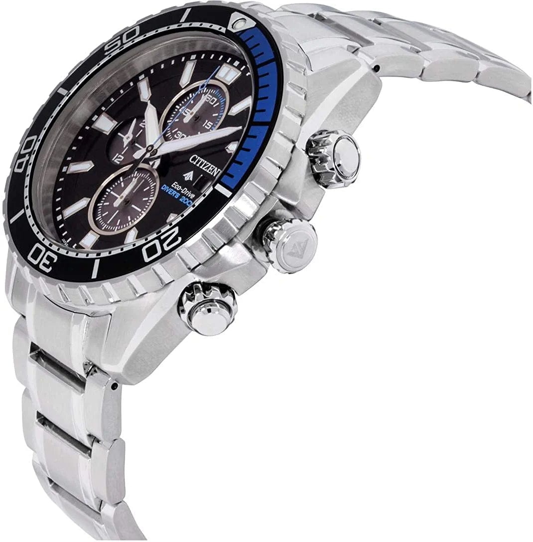 Men'S Citizen Eco-Drive Promaster Chrono Diver Black Watch CA0719-53E