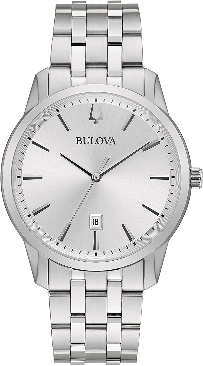 Men'S Classic Quartz Stainless Steel Bracelet Watch Silver Dial