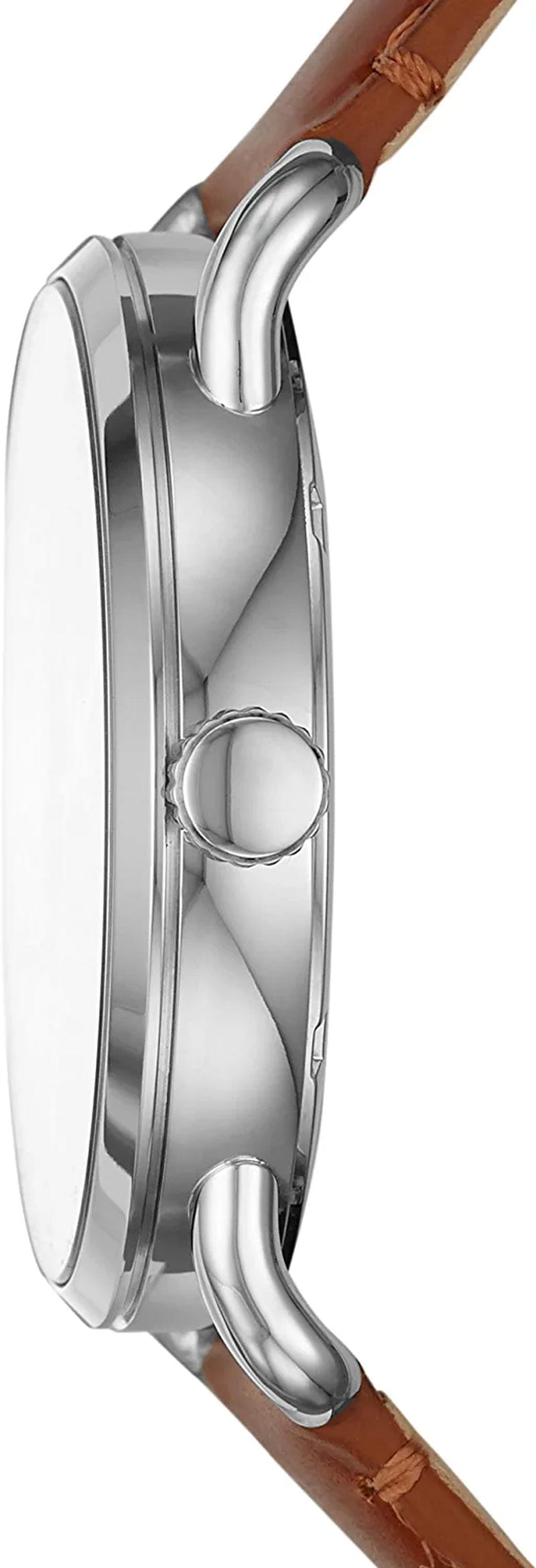 Men'S Copeland Stainless Steel and Leather Casual Quartz Watch