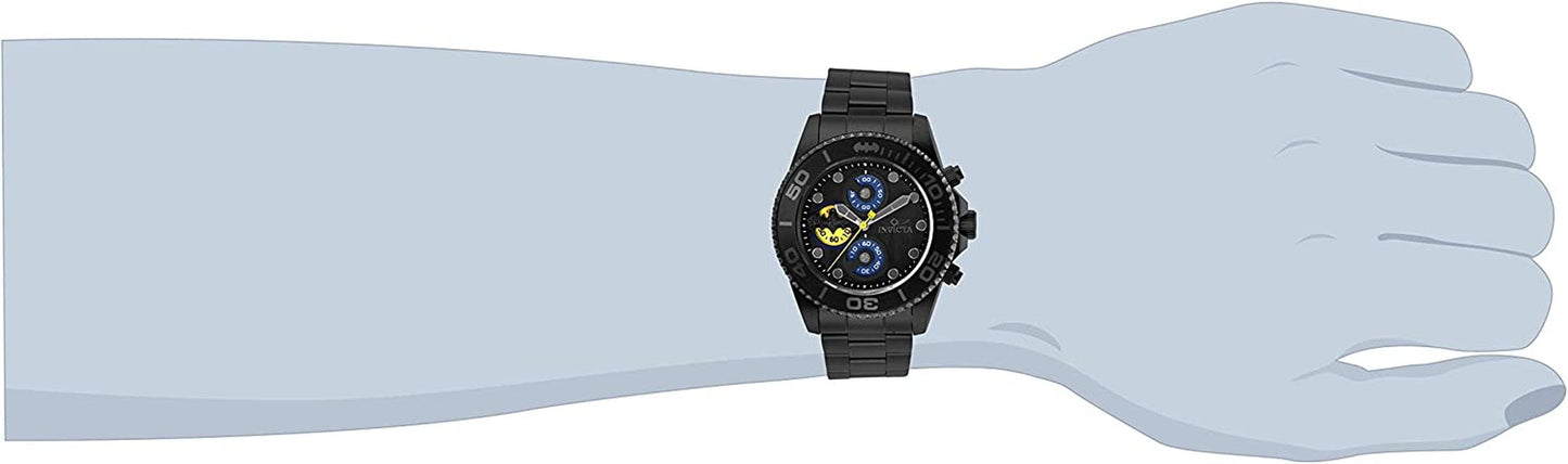 Men'S DC Comics Quartz Watch with Stainless Steel Strap, Black, Silver, Two Tone, 22 (Model: 29061, 29062, 29063, 29064)