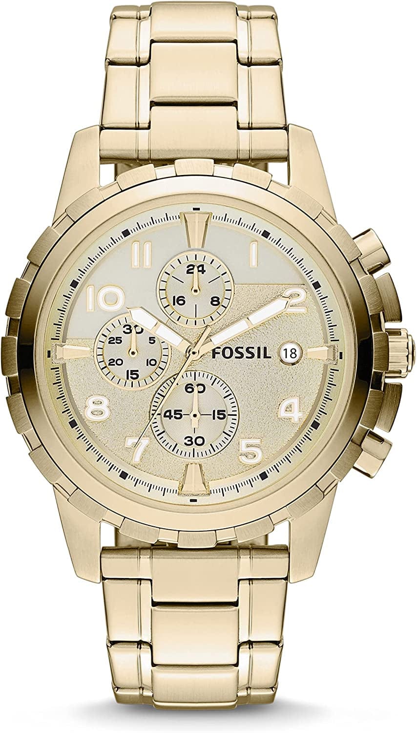Men'S Dean Stainless Steel Quartz Dress Chronograph Watch Gold