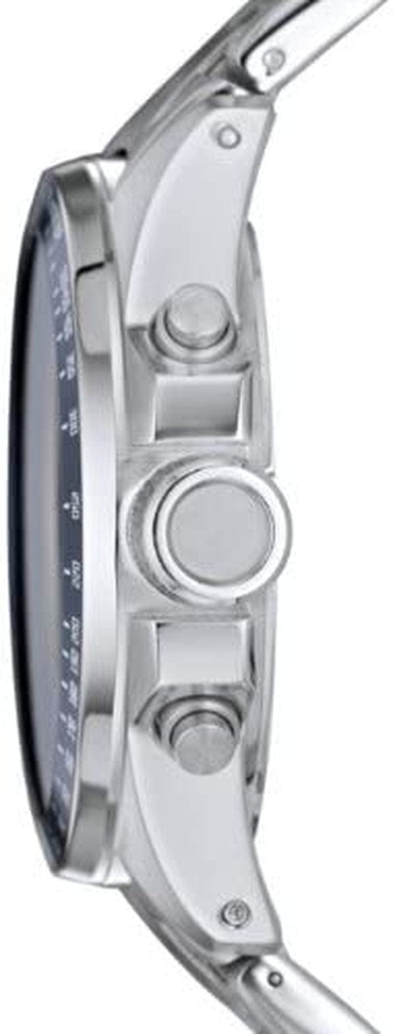 Men'S Decker Quartz Stainless Steel Chronograph Watch Silver