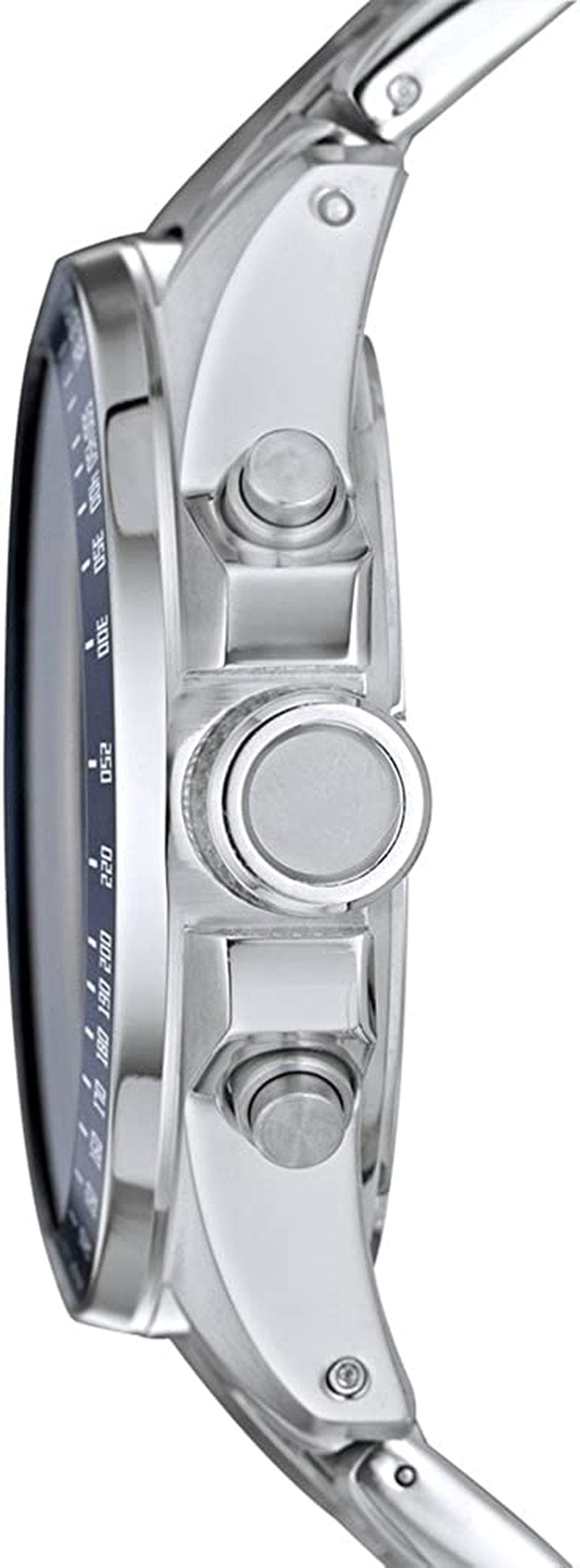 Men'S Decker Quartz Stainless Steel Chronograph Watch Silver