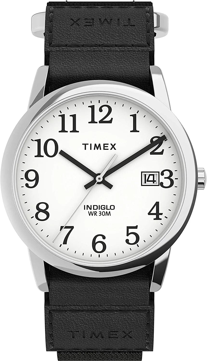 Men'S Easy Reader 35Mm Date Watch Black/Silver-Tone/White