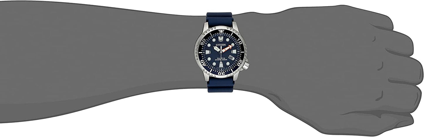 Men'S Eco-Drive Promaster Diver Watch, Stainless Steel with Polyurethane Strap
