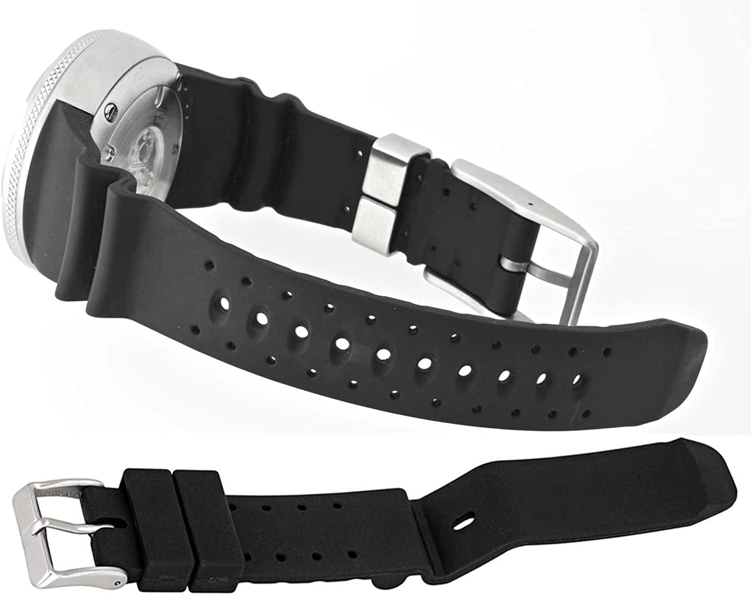 Men'S Eco-Drive Promaster Sea Dive Watch in Stainless Steel with Black Polyurethane Strap, Black Dial (Model: BJ8050-08E)