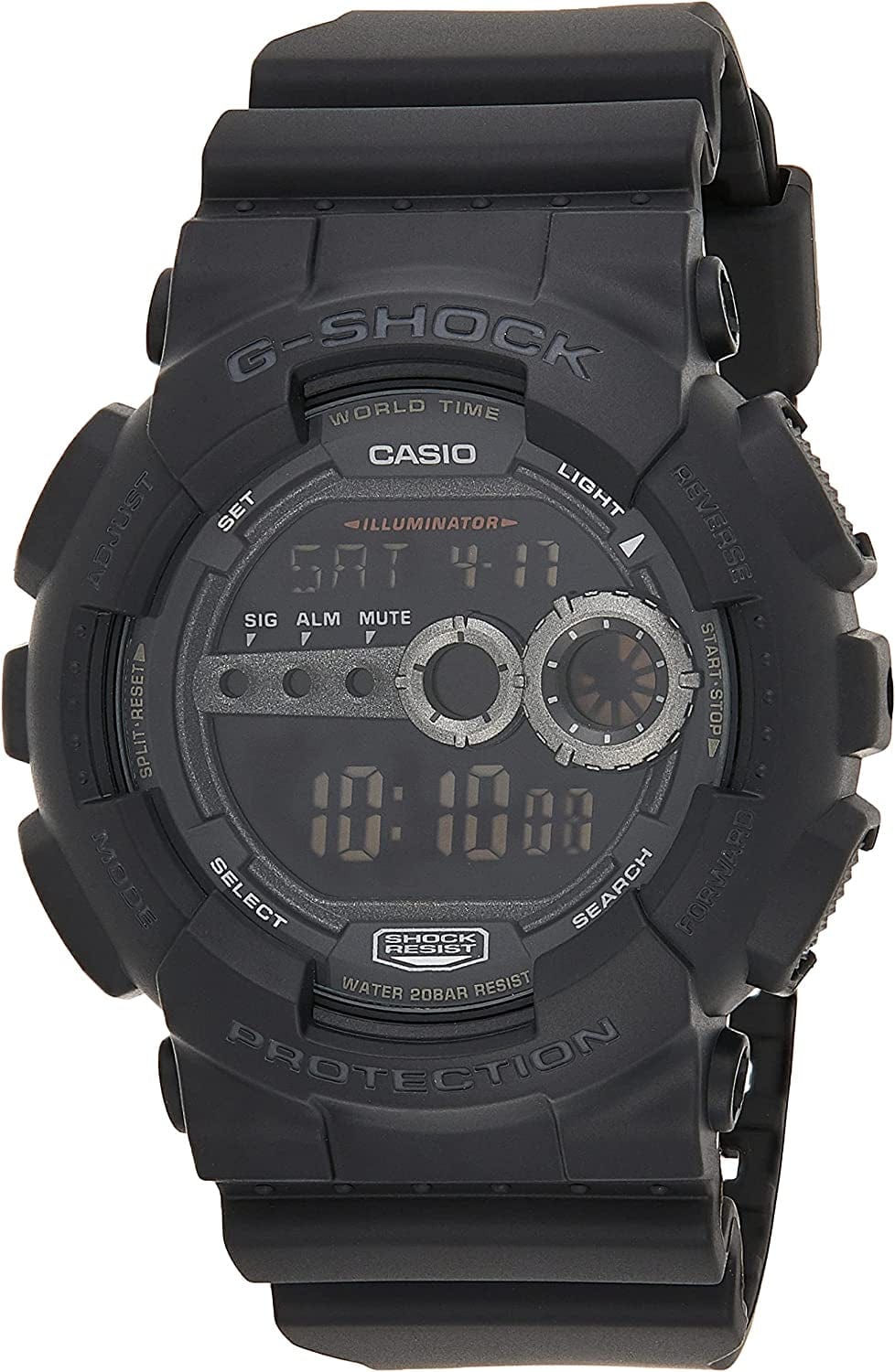 Men'S GD100-1BCR G-Shock X-Large Black Multi-Functional Digital Sport Watch