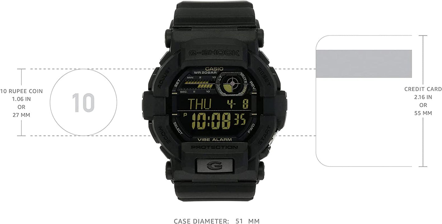 Men'S GD350-1B G Shock Black Watch