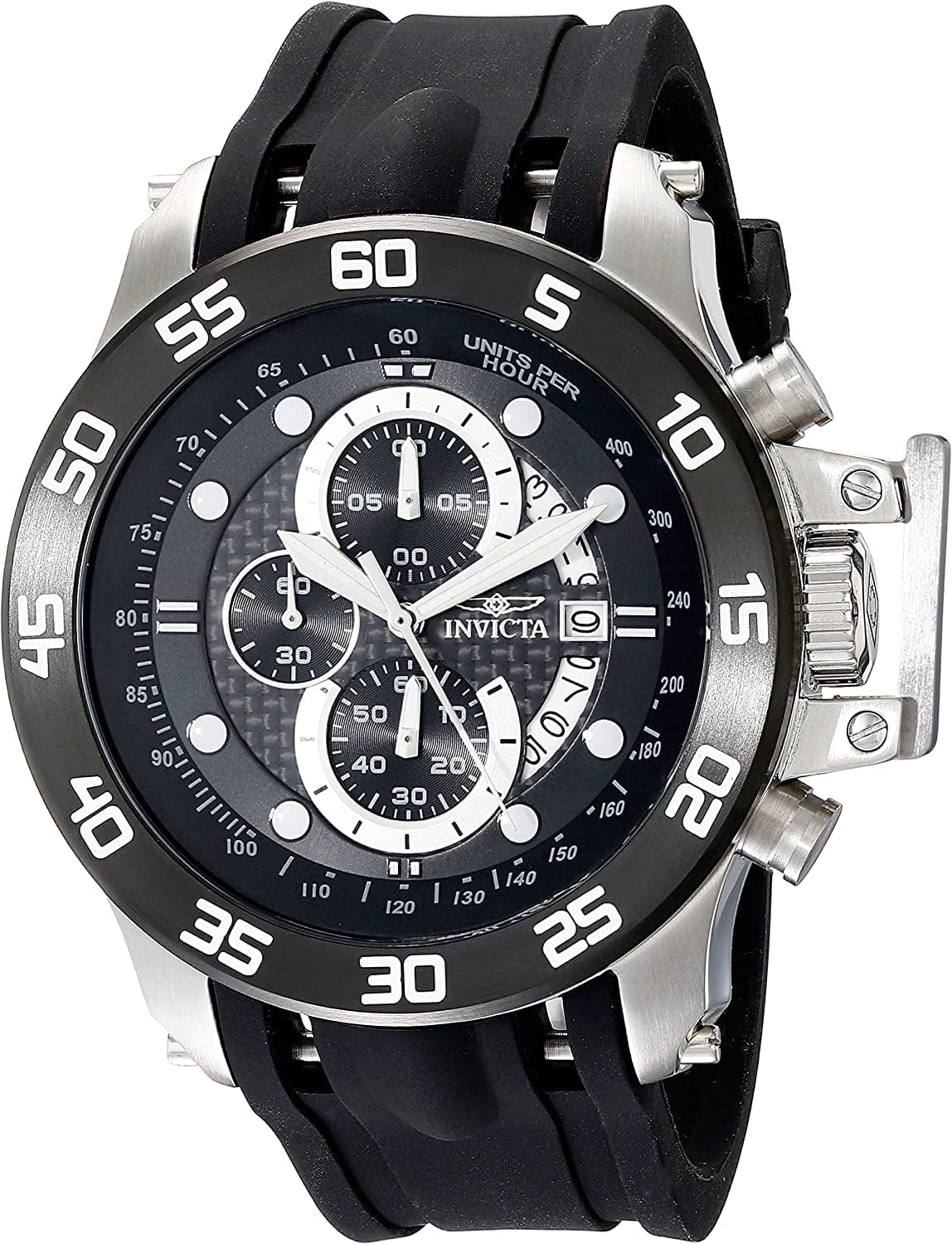 Men'S I-Force Analog Display Japanese Quartz Black Watch Black / 51mm
