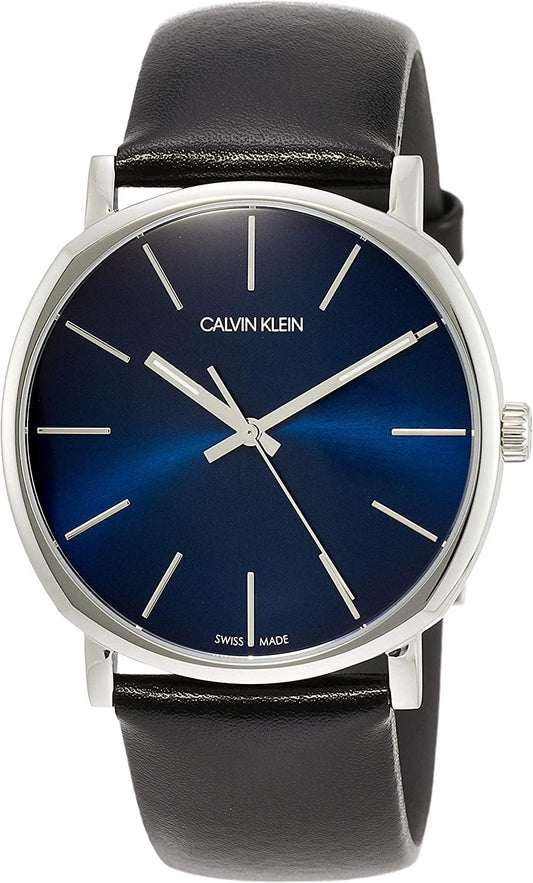 Men'S K8Q311CN Posh 40Mm Blue Dial Leather Watch