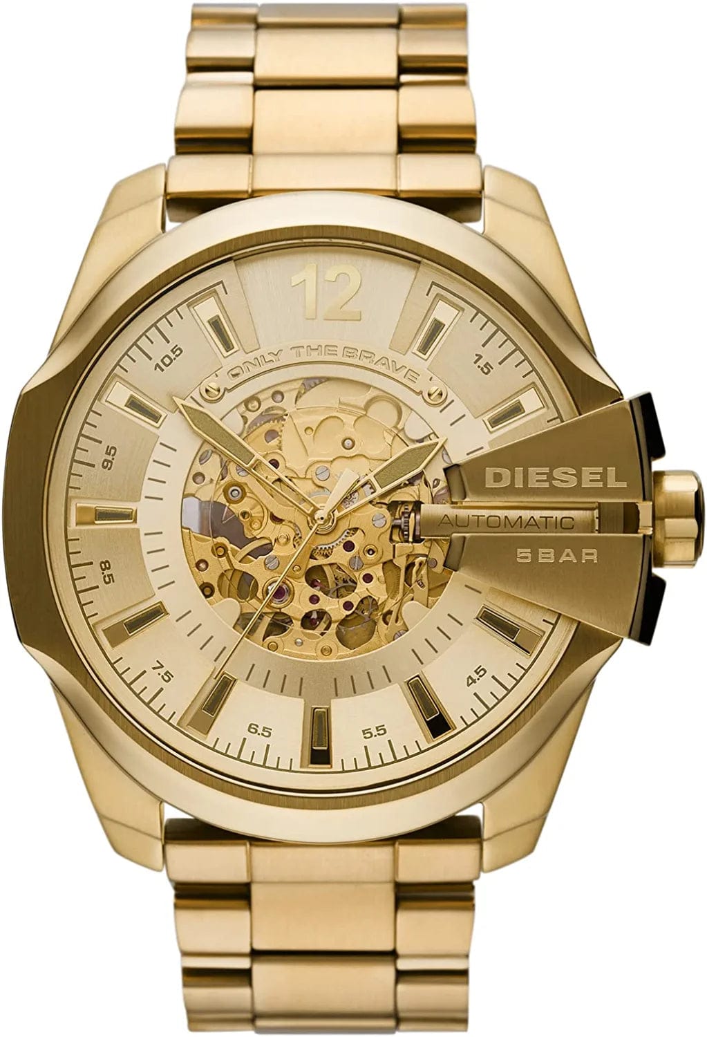 Men'S Mega Chief Stainless Steel Chronograph Quartz Watch Gold Automatic