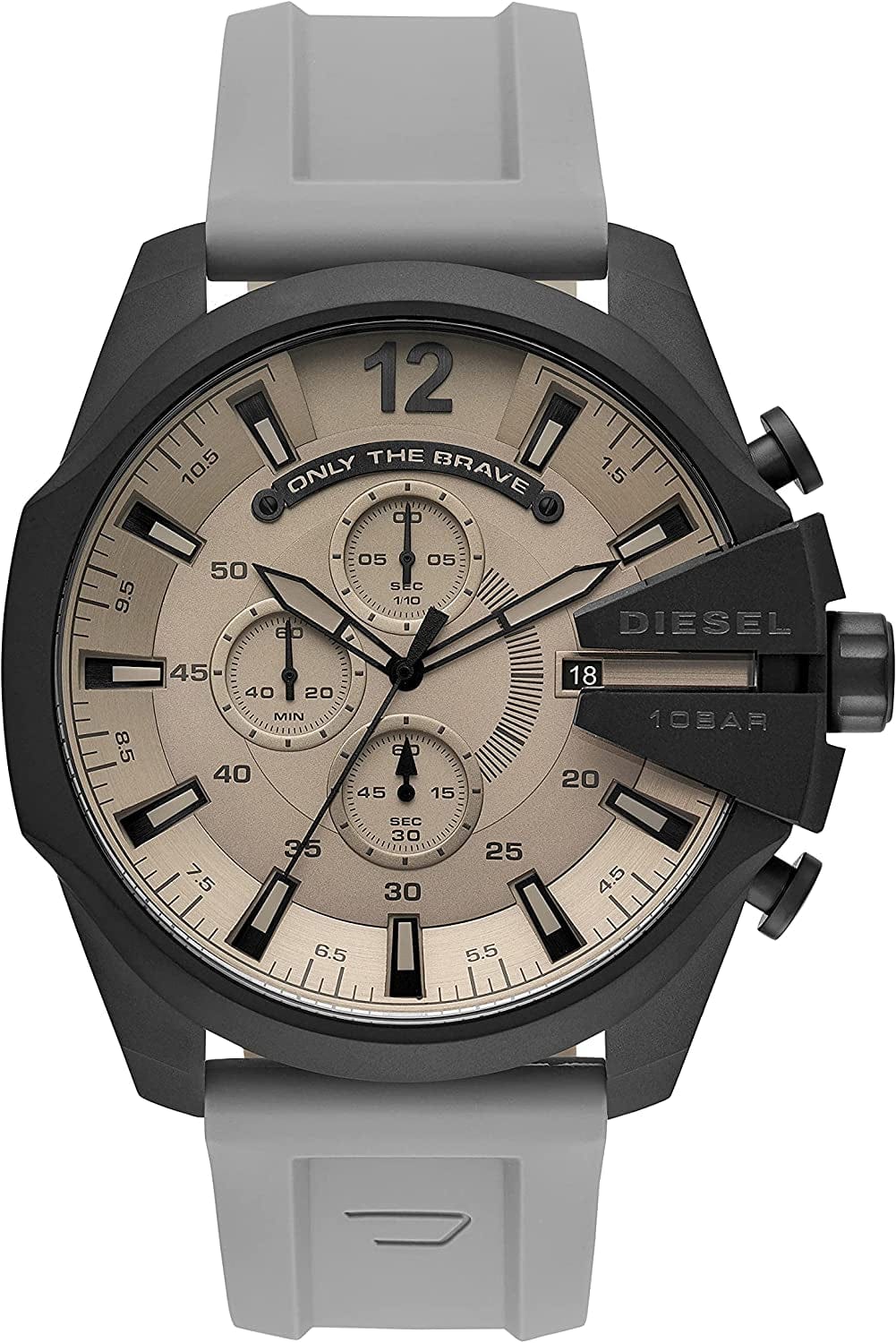 Men'S Mega Chief Stainless Steel Chronograph Quartz Watch Black, Gray