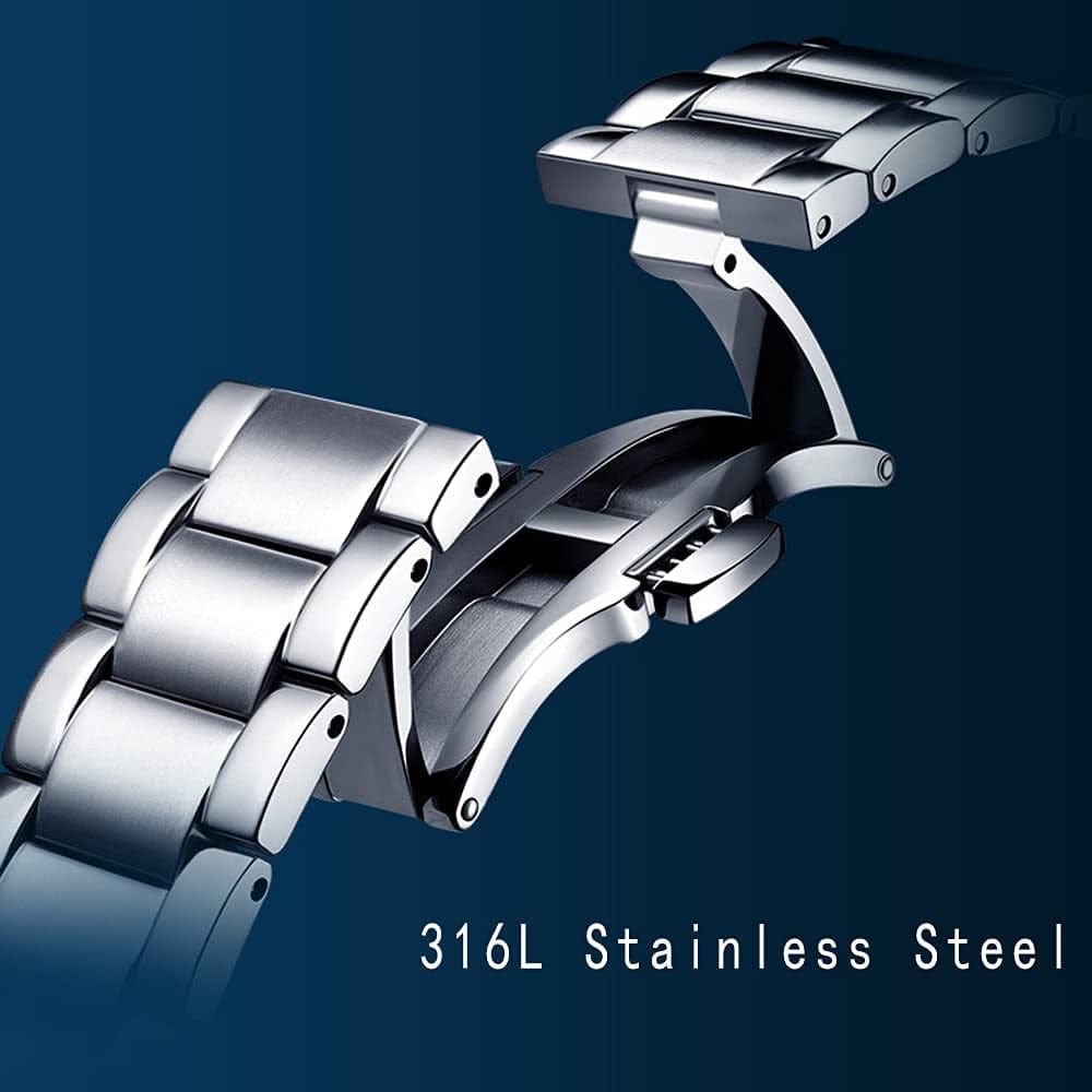 Men'S Minimalist Casual Luxury Auto Date Watches Fashion Business Japan Movement Quartz Waterproof Wristwatches for Men,Silver Stainsteel Steel Band Watch