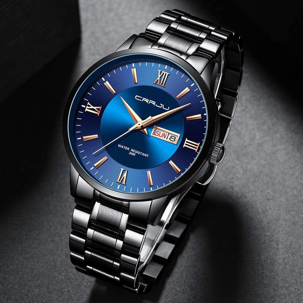 Men'S Minimalist Casual Luxury Auto Date Watches Fashion Business Japan Movement Quartz Waterproof Wristwatches for Men,Silver Stainsteel Steel Band Watch