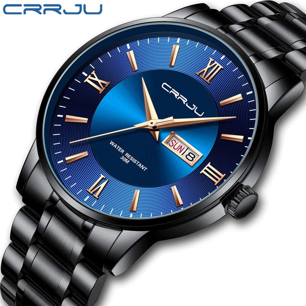 Men'S Minimalist Casual Luxury Auto Date Watches Fashion Business Japan Movement Quartz Waterproof Wristwatches for Men,Silver Stainsteel Steel Band Watch