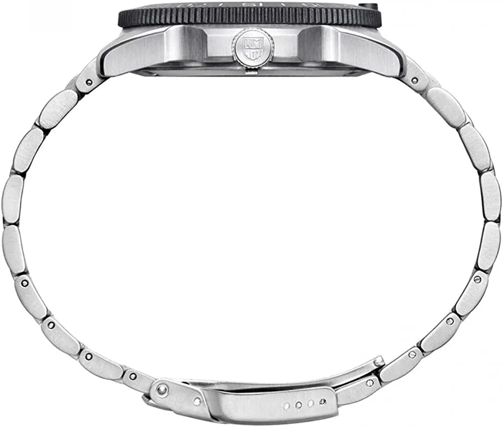 Men'S Navy Seal Pacific Diver 3120 Series Silver Stainless Steel Oyster Band Blue Dial Quartz Analog Watch