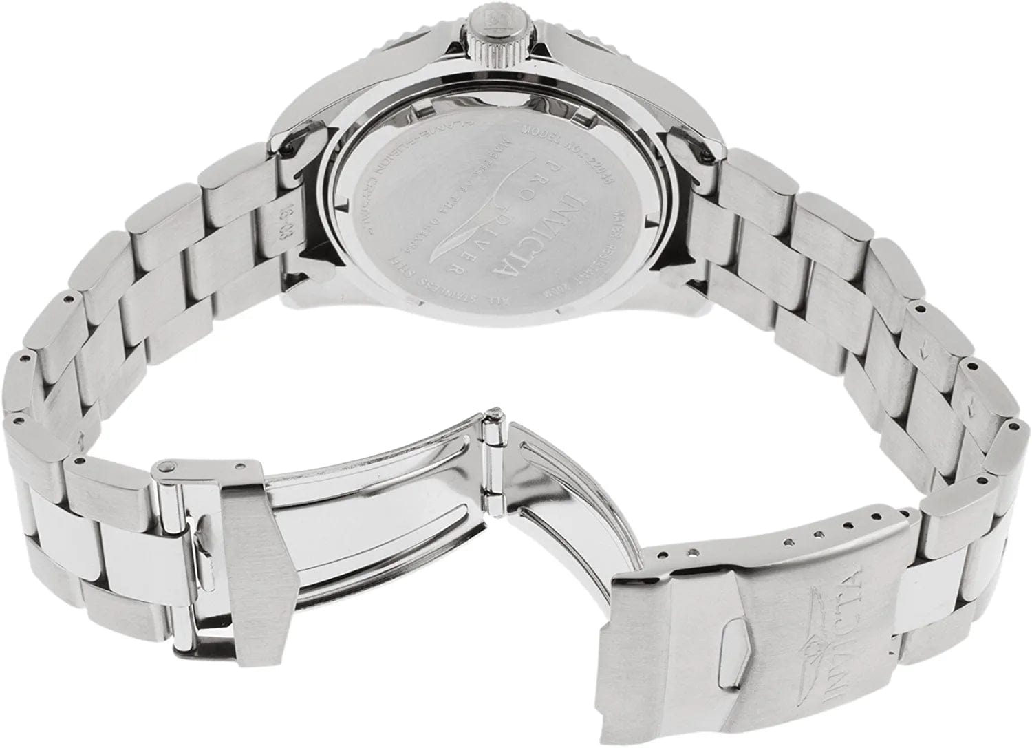 Men'S Pro Diver 43Mm Stainless Steel Quartz Watch, Silver/Red, Silver/Blue (Model: 22048, 25716)