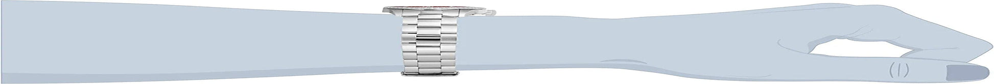 Men'S Pro Diver 43Mm Stainless Steel Quartz Watch, Silver/Red, Silver/Blue (Model: 22048, 25716)