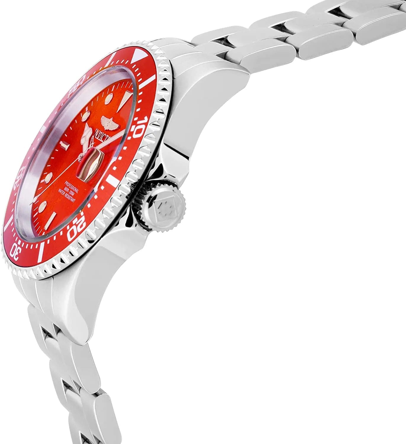 Men'S Pro Diver 43Mm Stainless Steel Quartz Watch, Silver/Red, Silver/Blue (Model: 22048, 25716)