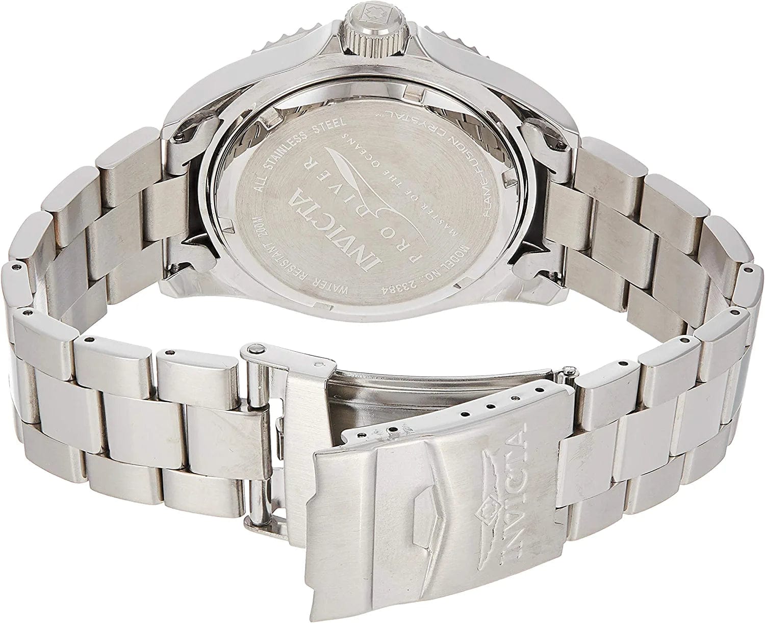 Men'S Pro Diver 43Mm Stainless Steel Quartz Watch, Silver/Red, Silver/Blue (Model: 22048, 25716)